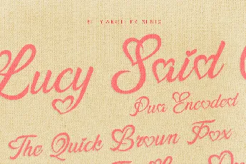 Lucy Said Ok Personal Use font