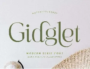 Gidglet font