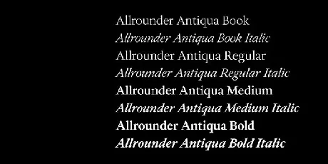 Allrounder Antiqua Family font