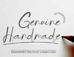 Genuine Handmade font