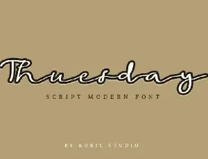 Thuesday Script Modern font