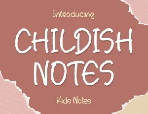 Childish Notes font