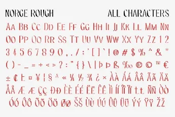 Norge Rough font