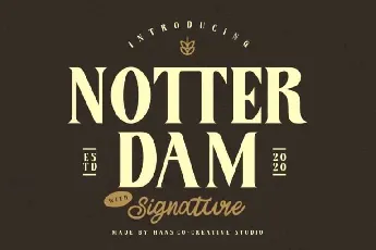 Notter Dam font