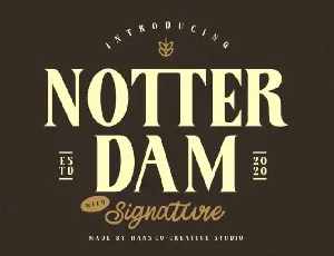 Notter Dam font