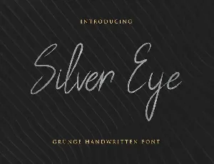 Silver Eye Demo font