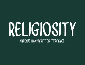 Religiosity font