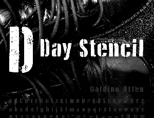 D Day Stencil SC font