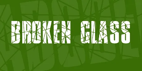 Broken Glass font