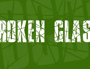 Broken Glass font