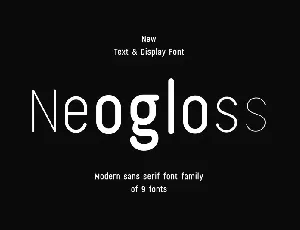 Neogloss Family font