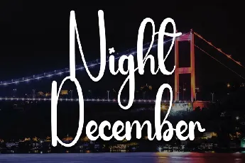 Night December Script font