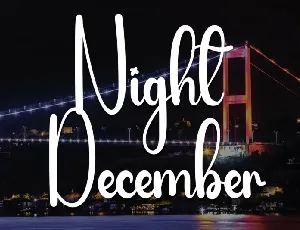 Night December Script font