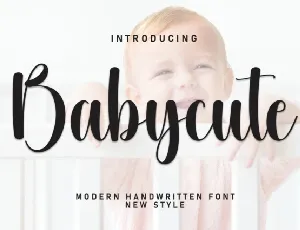 Babycute Script font