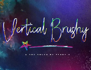 Vertical Brushy Free font