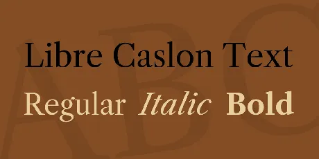 Libre Caslon Text font