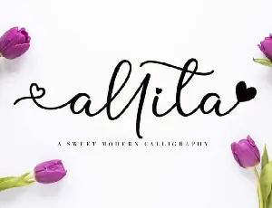 Sweet Allita Calligraphy font