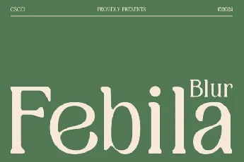 Febila Blur font