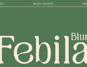 Febila Blur font