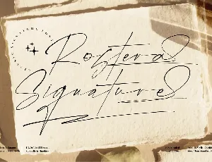 Rostera Signature font