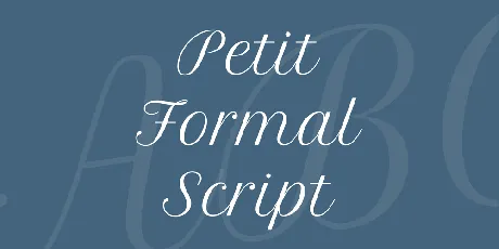 Petit Formal Script font