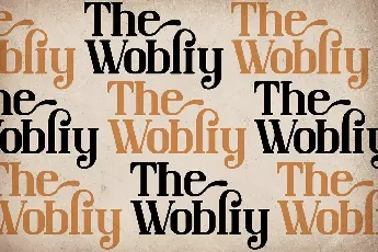 The Wobliy font