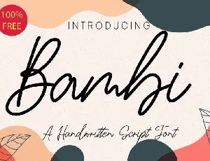 Bambi Handwritten font