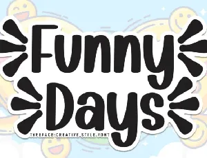 Funny Days Display font