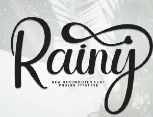 Rainy Script font