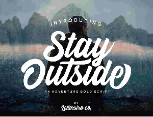 Stay Outside Script Free Download font