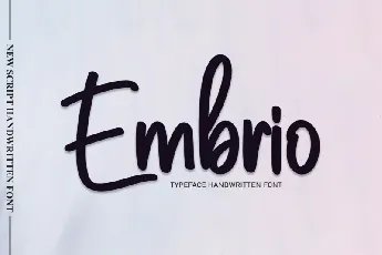 Embrio Handwritten font