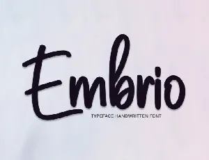 Embrio Handwritten font