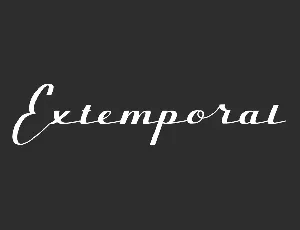 Extemporal Demo font