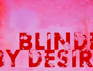 Blinded by desire font