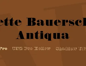 Fette Bauersche Antiqua font