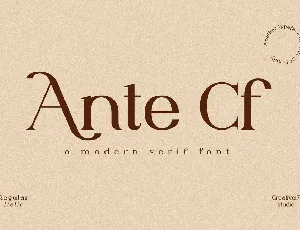 Ante Cf font