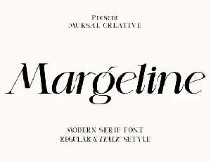 Margeline font