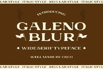 Galeno Blur font