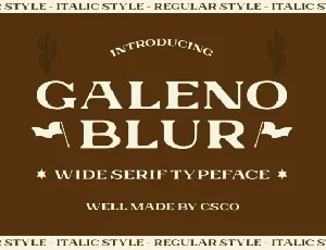 Galeno Blur font