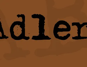 Adler font