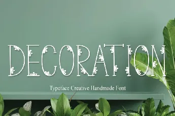 Decoration Display font