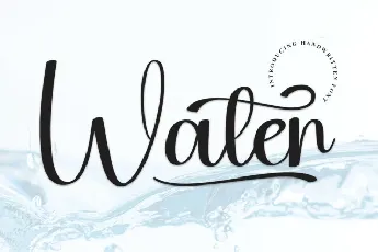 Water Script font