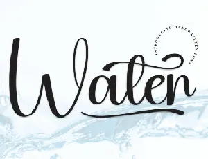 Water Script font