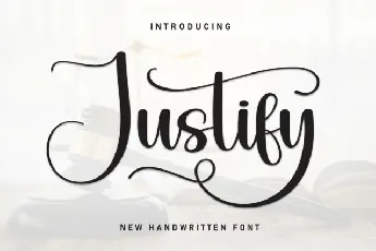 Justify Script font