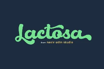 Lactosa Script Free font