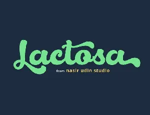 Lactosa Script Free font