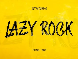 Lazy Rock - Personal Use font