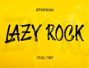 Lazy Rock - Personal Use font