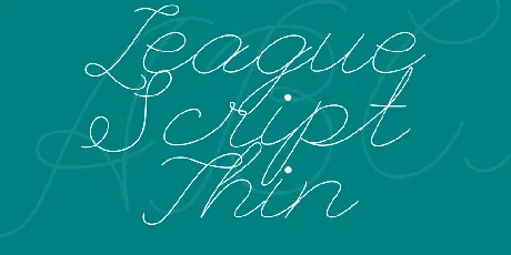 League Script Thin font