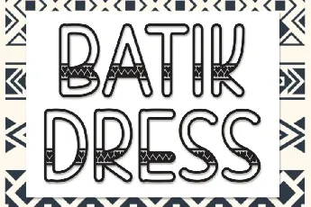 Batik Dress Display font